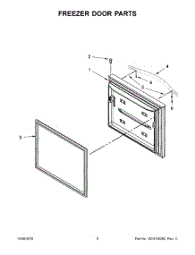 05 - Freezer Door Parts parts for Whirlpool Refrigerator WRF560SEYB04 from AppliancePartsPros.com
