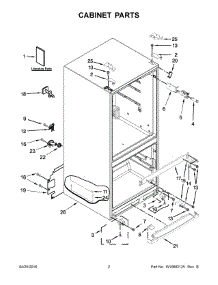 02 - Cabinet Parts parts for Whirlpool Refrigerator WRF560SEYM02 from AppliancePartsPros.com