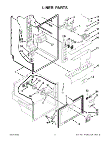03 - Liner Parts parts for Whirlpool Refrigerator WRF560SEYM02 from AppliancePartsPros.com