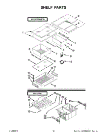 07 - Shelf Parts parts for Whirlpool Refrigerator WRF560SEYM05 from AppliancePartsPros.com