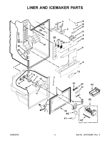 03 - Liner And Icemaker Parts parts for Whirlpool Refrigerator WRF560SEYW04 from AppliancePartsPros.com