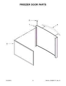 04 - Freezer Door Parts parts for Whirlpool Refrigerator WRF560SFYB01 from AppliancePartsPros.com