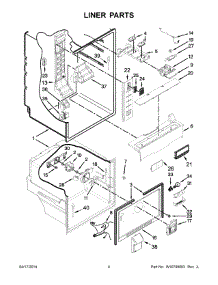 03 - Liner Parts parts for Whirlpool Refrigerator WRF560SFYE00 from AppliancePartsPros.com