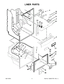 03 - Liner Parts parts for Whirlpool Refrigerator WRF560SFYE03 from AppliancePartsPros.com