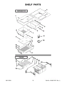 07 - Shelf Parts parts for Whirlpool Refrigerator WRF560SFYE03 from AppliancePartsPros.com