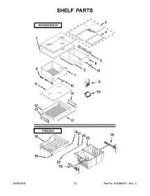 07 - Shelf Parts parts for Whirlpool Refrigerator WRF560SFYH04 from AppliancePartsPros.com