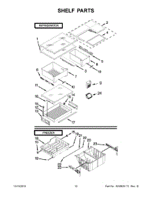 07 - Shelf Parts parts for Whirlpool Refrigerator WRF560SFYM01 from AppliancePartsPros.com