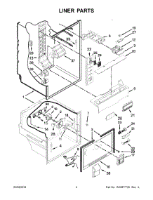 03 - Liner Parts parts for Whirlpool Refrigerator WRF560SFYM05 from AppliancePartsPros.com
