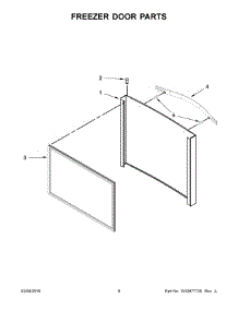 05 - Freezer Door Parts parts for Whirlpool Refrigerator WRF560SFYM05 from AppliancePartsPros.com