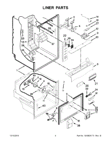 03 - Liner Parts parts for Whirlpool Refrigerator WRF560SFYW01 from AppliancePartsPros.com
