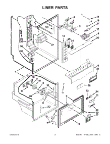 02 - Liner Parts parts for Whirlpool Refrigerator WRF560SMYB01 from AppliancePartsPros.com