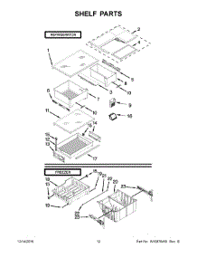07 - Shelf Parts parts for Whirlpool Refrigerator WRF560SMYB05 from AppliancePartsPros.com