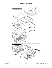 07 - Shelf Parts parts for Whirlpool Refrigerator WRF560SMYE00 from AppliancePartsPros.com