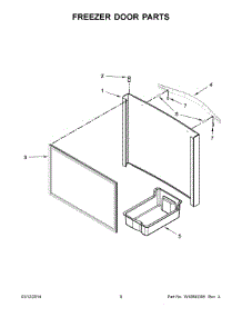 05 - Freezer Door Parts parts for Whirlpool Refrigerator WRF560SMYE02 from AppliancePartsPros.com