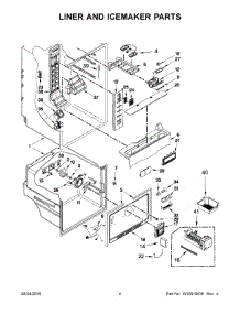 03 - Liner And Icemaker Parts parts for Whirlpool Refrigerator WRF560SMYE04 from AppliancePartsPros.com