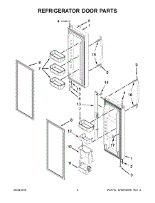 04 - Refrigerator Door Parts parts for Whirlpool Refrigerator WRF560SMYE04 from AppliancePartsPros.com