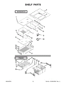 07 - Shelf Parts parts for Whirlpool Refrigerator WRF560SMYE04 from AppliancePartsPros.com