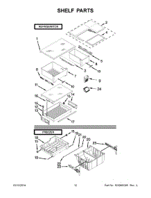 07 - Shelf Parts parts for Whirlpool Refrigerator WRF560SMYH02 from AppliancePartsPros.com
