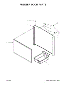 05 - Freezer Door Parts parts for Whirlpool Refrigerator WRF560SMYH03 from AppliancePartsPros.com