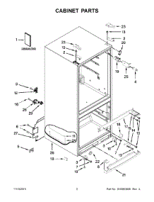 02 - Cabinet Parts parts for Whirlpool Refrigerator WRF560SMYH04 from AppliancePartsPros.com