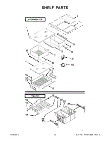 07 - Shelf Parts parts for Whirlpool Refrigerator WRF560SMYH04 from AppliancePartsPros.com
