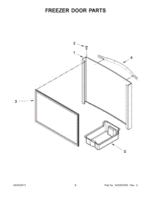 03 - Freezer Door Parts parts for Whirlpool Refrigerator WRF560SMYW01 from AppliancePartsPros.com