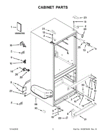 02 - Cabinet Parts parts for Whirlpool Refrigerator WRF560SMYW05 from AppliancePartsPros.com
