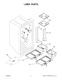 03 - Liner Parts parts for Whirlpool Refrigerator WRF57R18DM00 from AppliancePartsPros.com