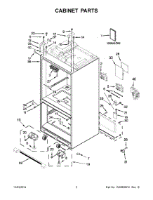 02 - Cabinet Parts parts for Whirlpool Refrigerator WRF736SDAB11 from AppliancePartsPros.com
