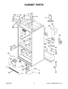 02 - Cabinet Parts parts for Whirlpool Refrigerator WRF736SDAB12 from AppliancePartsPros.com