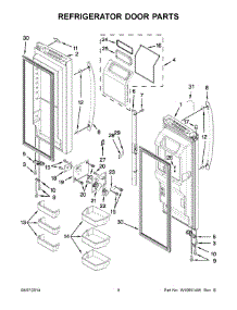 05 - Refrigerator Door Parts parts for Whirlpool Refrigerator WRF736SDAB12 from AppliancePartsPros.com