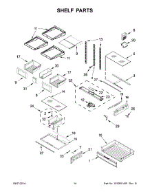08 - Shelf Parts parts for Whirlpool Refrigerator WRF736SDAB12 from AppliancePartsPros.com