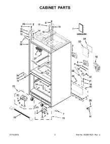 02 - Cabinet Parts parts for Whirlpool Refrigerator WRF736SDAB13 from AppliancePartsPros.com