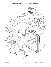 04 - Refrigerator Liner Parts parts for Whirlpool Refrigerator WRF736SDAM11 from AppliancePartsPros.com