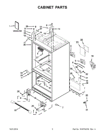 02 - Cabinet Parts parts for Whirlpool Refrigerator WRF736SDAM13 from AppliancePartsPros.com