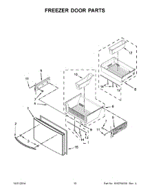 06 - Freezer Door Parts parts for Whirlpool Refrigerator WRF736SDAM13 from AppliancePartsPros.com