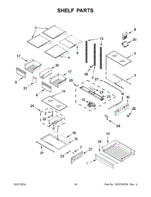 08 - Shelf Parts parts for Whirlpool Refrigerator WRF736SDAM13 from AppliancePartsPros.com