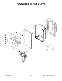 09 - Dispenser Front Parts parts for Whirlpool Refrigerator WRF736SDAM14 from AppliancePartsPros.com