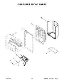 09 - Dispenser Front Parts parts for Whirlpool Refrigerator WRF736SDAW11 from AppliancePartsPros.com