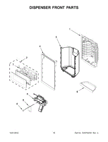09 - Dispenser Front Parts parts for Whirlpool Refrigerator WRF736SDAW13 from AppliancePartsPros.com