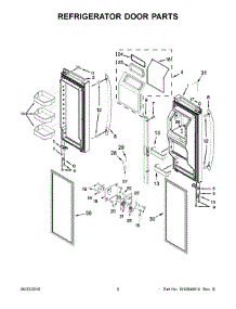 05 - Refrigerator Door Parts parts for Whirlpool Refrigerator WRF757SDEE01 from AppliancePartsPros.com