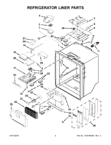 03 - Refrigerator Liner Parts parts for Whirlpool Refrigerator WRF757SDEH00 from AppliancePartsPros.com