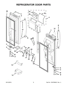 05 - Refrigerator Door Parts parts for Whirlpool Refrigerator WRF757SDEM00 from AppliancePartsPros.com