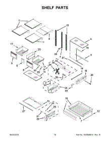 08 - Shelf Parts parts for Whirlpool Refrigerator WRF757SDEM01 from AppliancePartsPros.com