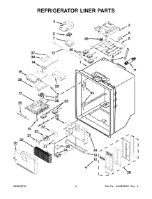 03 - Refrigerator Liner Parts parts for Whirlpool Refrigerator WRF767SDEM00 from AppliancePartsPros.com