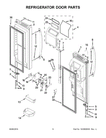 05 - Refrigerator Door Parts parts for Whirlpool Refrigerator WRF767SDEM00 from AppliancePartsPros.com