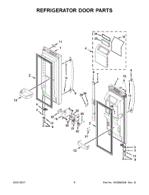 05 - Refrigerator Door Parts parts for Whirlpool Refrigerator WRF767SDEM01 from AppliancePartsPros.com