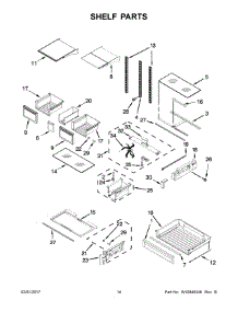 08 - Shelf Parts parts for Whirlpool Refrigerator WRF767SDEM01 from AppliancePartsPros.com