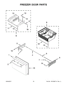 06 - Freezer Door Parts parts for Whirlpool Refrigerator WRF954CIHW00 from AppliancePartsPros.com