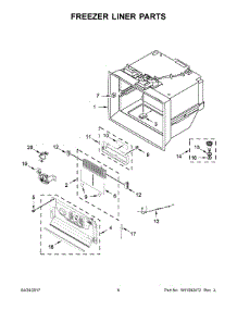 04 - Freezer Liner Parts parts for Whirlpool Refrigerator WRF964CIHM00 from AppliancePartsPros.com
